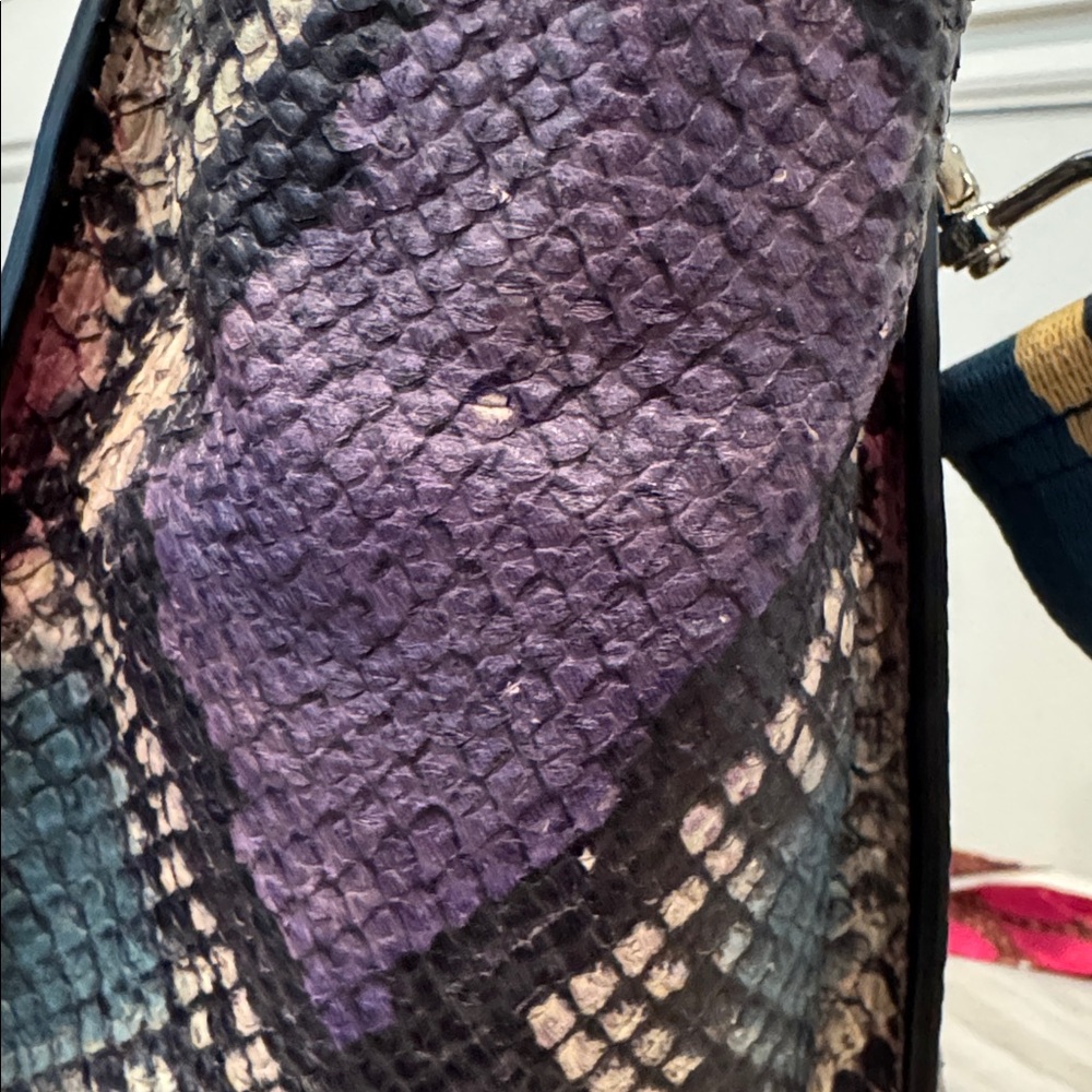 Coach Bag Crosby Python Embossed Leather Carryall… - image 13